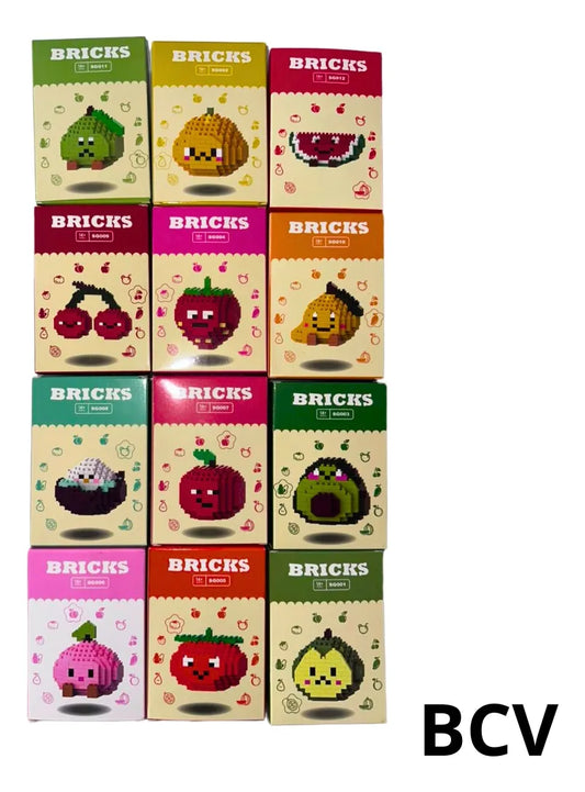 Bloques Mini Lego Bricks Figuras Armable Coleccion Frutas