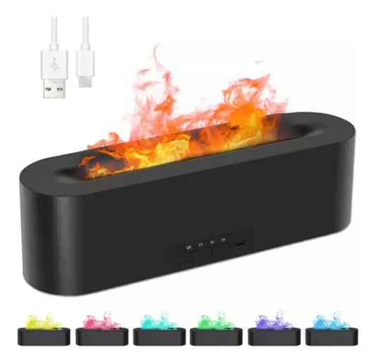 Humidificador De Flama Difusor De Aroma Con Esencia Regalo