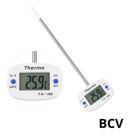 Termómetro Digital De Cocina Pantalla Led 300°c Sonda Larga