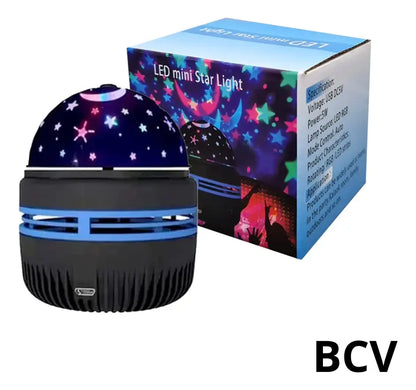 Proyector Led Rgb Lampara Portatil Luces Estrella Tipo C