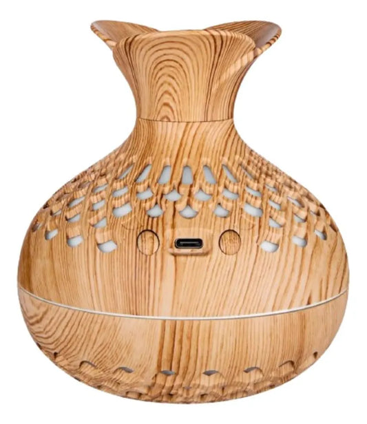 Humidificador Tipo Jarron Luz Rgb Difusor Aromas 300 Ml