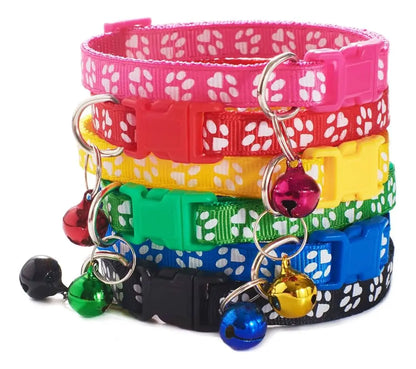Collar Correa Para Mascota Gato Perro Ajustable Con Cascabel