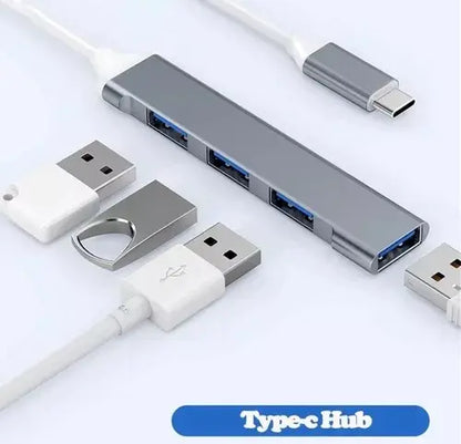 Hub Usb C A 3.0 Adaptador Convertidor 4 En 1 Multi Puertos