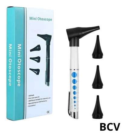 Otoscopio Led Kit Endoscopio Limpieza Oidos Manual Baterias