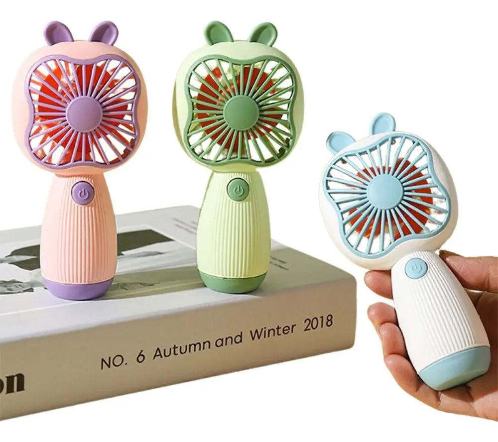 Mini Ventilador Portátil Recargable De Mano Usb 4 Aspas