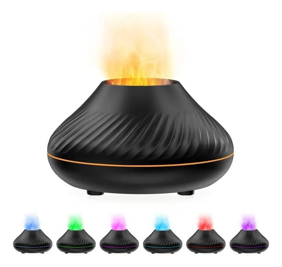 Humidificador Difusor Aromas Estilo Volcán Luz Rgb 130 Ml