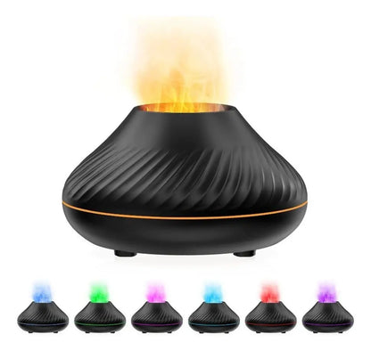Humidificador Difusor Aromas Estilo Volcán Luz Rgb 130 Ml