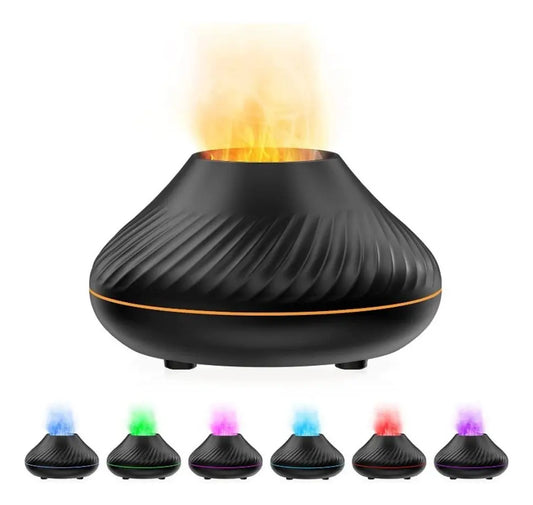 Humidificador Difusor Aromas Estilo Volcán Luz Rgb 130 Ml