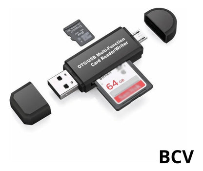 Adaptador Otg Tipo C Macho Usb Macho Micro Sd Multipuertos