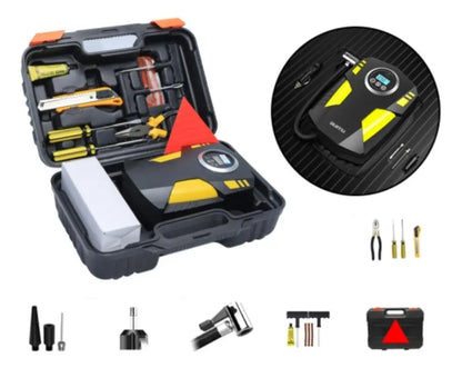 Inflador Caucho Compresor Aire Bomba Moto Kit De Herramienta
