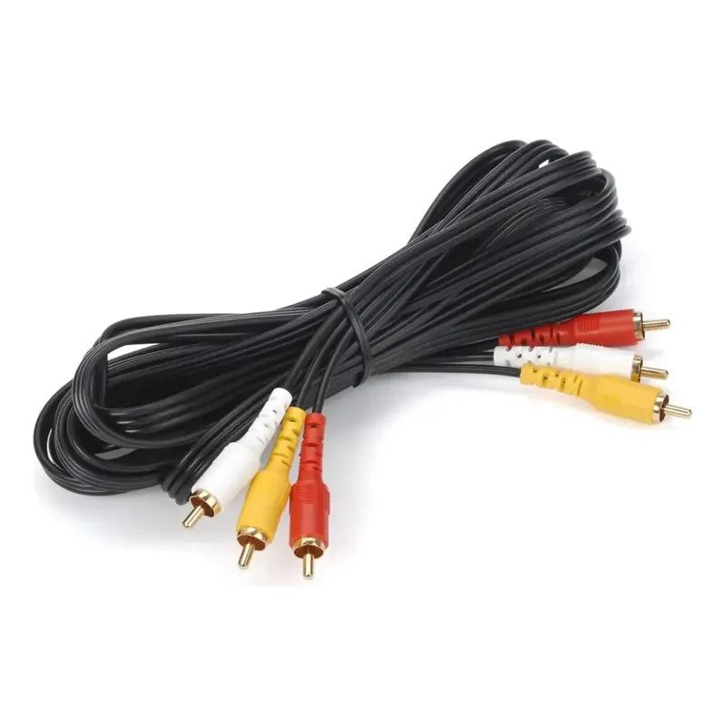 Cable Av Rca A Rca 3 Metros Tv Audio Video Macho Macho