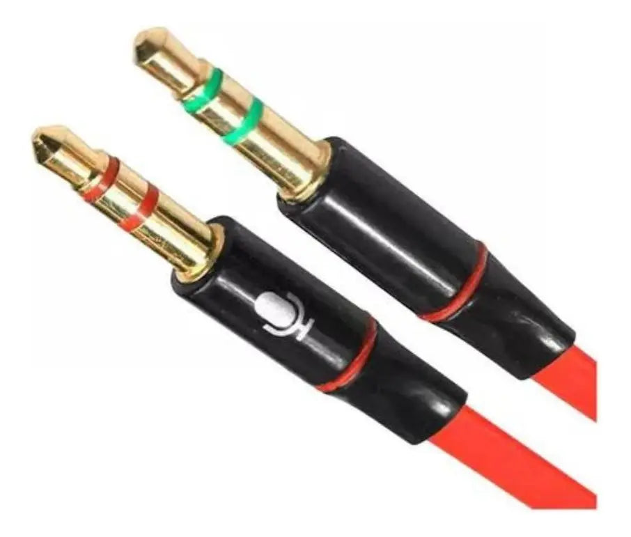 Cable Adaptador Auxiliar Y 2 Machos 1 Hembra 3.5mm 3 Lineas