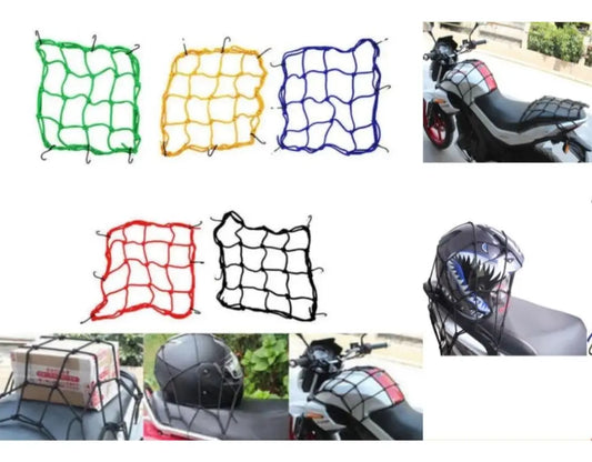Red Malla Para Motos Con Ganchos Elastica Equipaje 6 Puntos