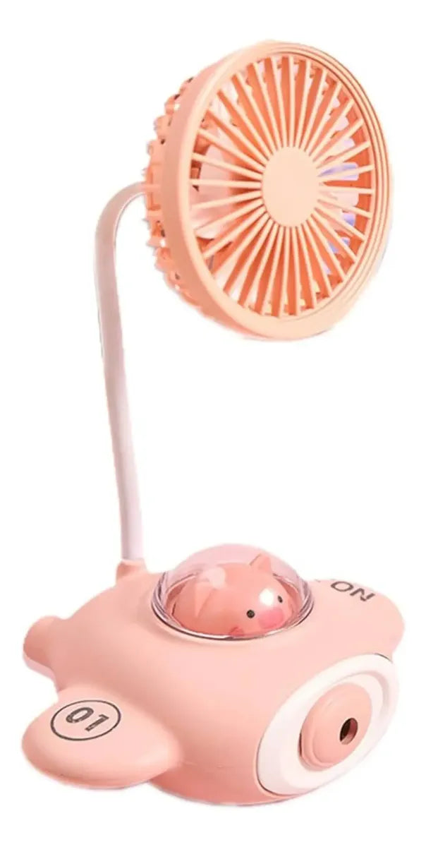 Lampara Animal Mini Ventilador Espacial Mesa Noche Portatil