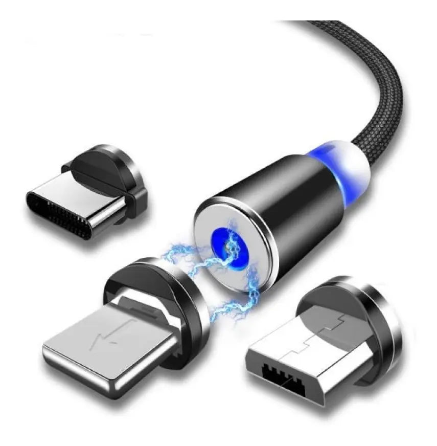 Cables Cargadores Imantados Para iPhone, Android Y Tipo C