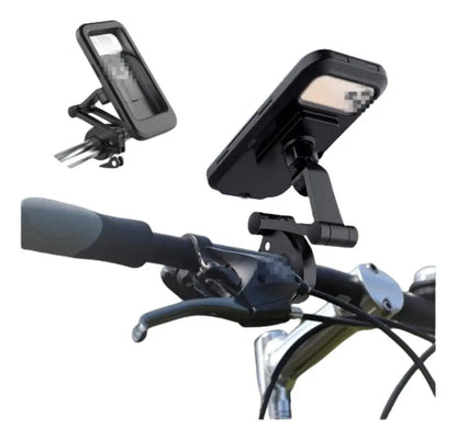 Base Soporte Impermeable Celular Moto Manubrio Ajustable 360