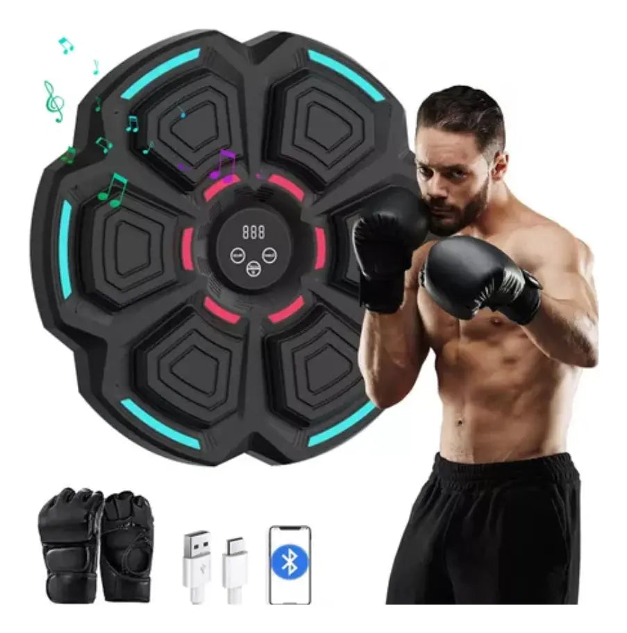 Maquina Boxeo Bluetooth Entrenar Musica Con Guantes Deporte