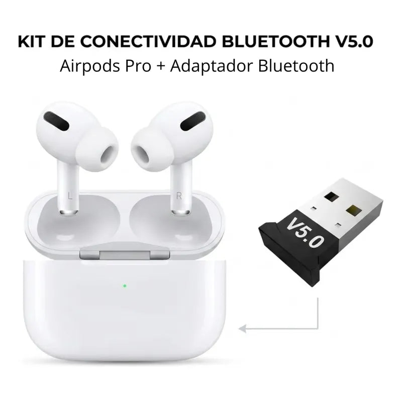 Audífonos AirPods Pro + Receptor Bluetooth 5.0 Usb Combo
