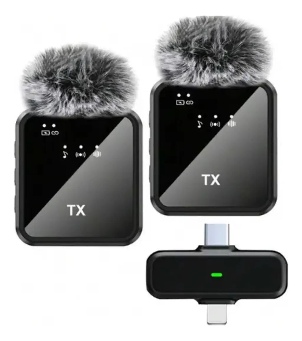 Microfono Dual Inalambrico Balita Tipo C iPhone Y Plug Tx