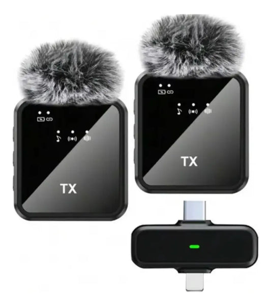 Microfono Dual Inalambrico Balita Tipo C iPhone Y Plug Tx