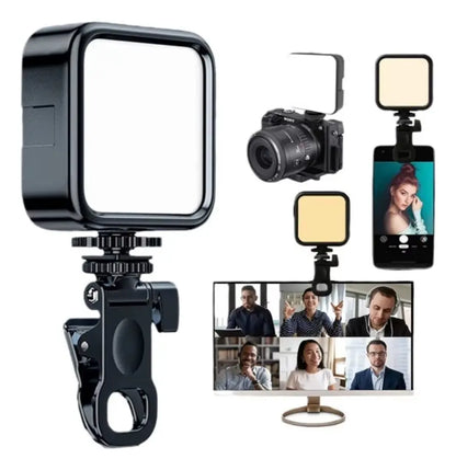 Luz Led Panel Celular Selfie Portátil Pilas Recargable