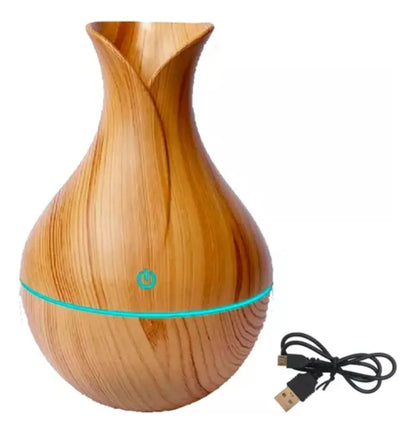 Humidificador Jarron Luz Rgb Difusor Aromas Esencia Regalo