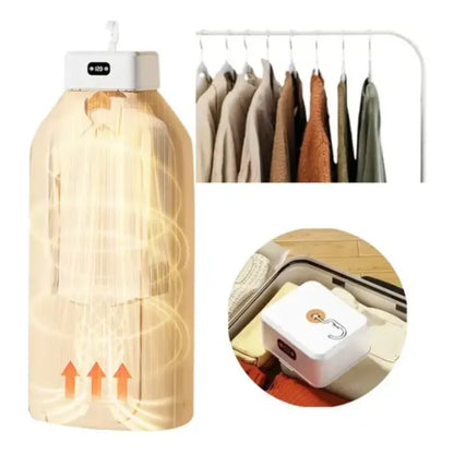 Secadora De Ropa Portatil Plegable Viajera Aire Caliente Led
