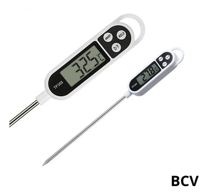 Termómetro Digital de Cocina TP300 con Sonda de Acero Inoxidable (Blanco)