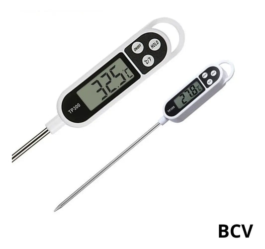 Termómetro Digital de Cocina TP300 con Sonda de Acero Inoxidable (Blanco)