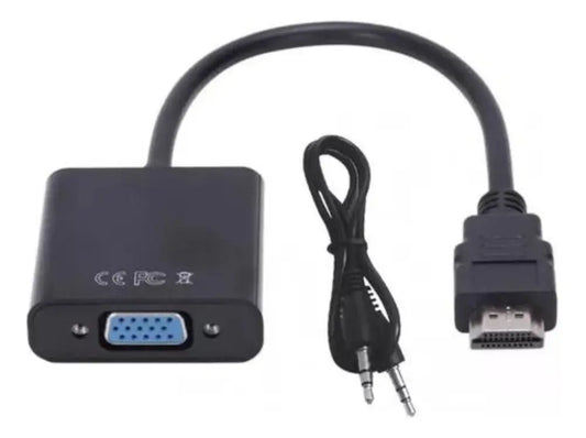Cable Convertidor Hdmi Macho A Vga Hembra Audio 1080p Hd