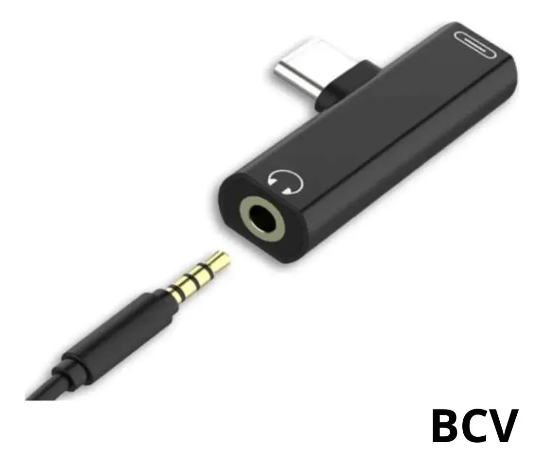 Cable Adaptador Tipo C Doble Salida Tipo C - Auxiliar 3.5 Mm