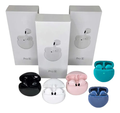 Audifonos Inalambricos Bluetooth 6 Pro Recargables Wireless