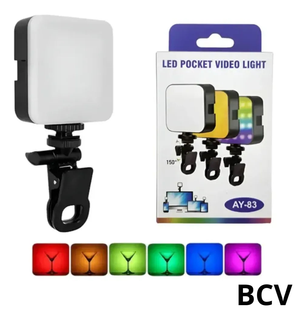 Aro De Luz Led Panel Selfie Para Celular Portátil Recargable