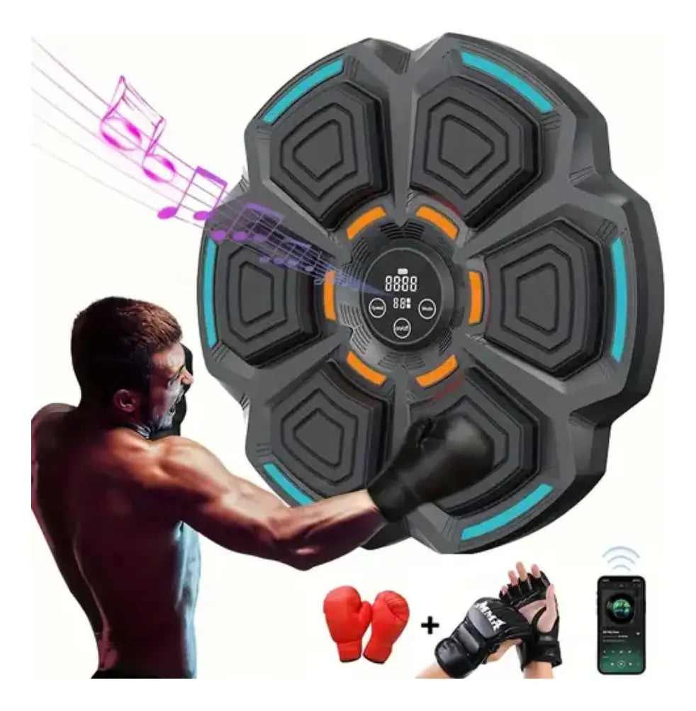 Maquina Boxeo Bluetooth Entrenar Musica Con Guantes Deporte