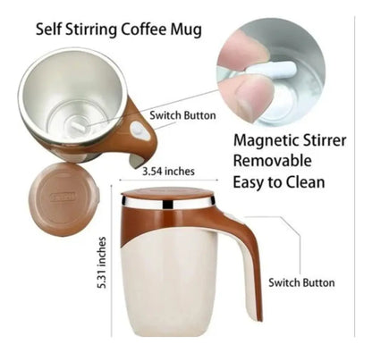 Taza Eléctrica Vaso Mezcladora Automática Recargable Café