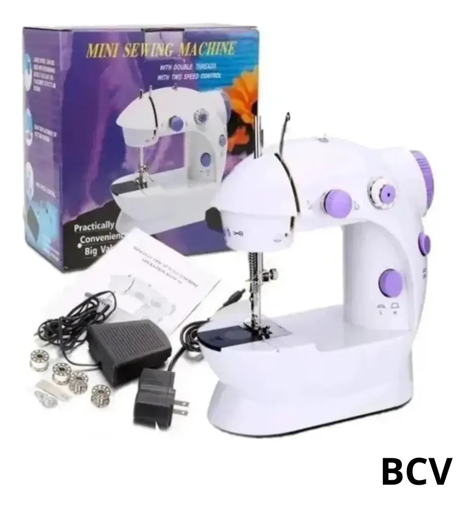 Maquina De Coser Mini Portatil Con Pedal Electrica Practica