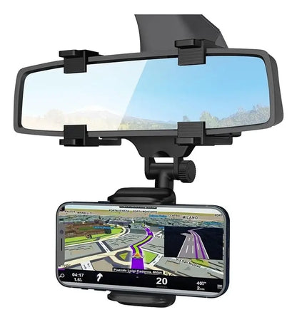 Base Soporte Celular Universal Carro Retrovisor Ajustable