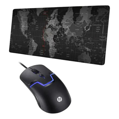 Mouse Gamer Hp Rgb + Mousepad Antideslizante Combo Pc