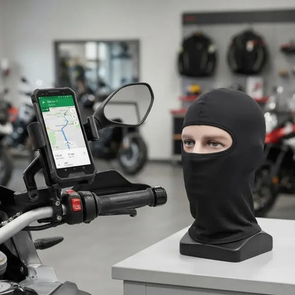 Base Metalica Moto Celular + Balaclava Táctica Deporte Combo