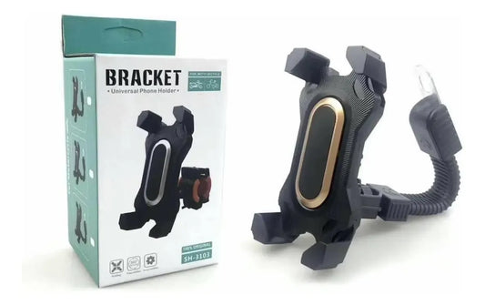 Soporte Celular Moto Bicicleta Ajustable Retrovisor 360