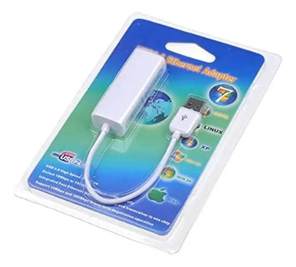 Adaptador Lan Rj45 A USB Tarjeta De Red Internet Pc Laptop