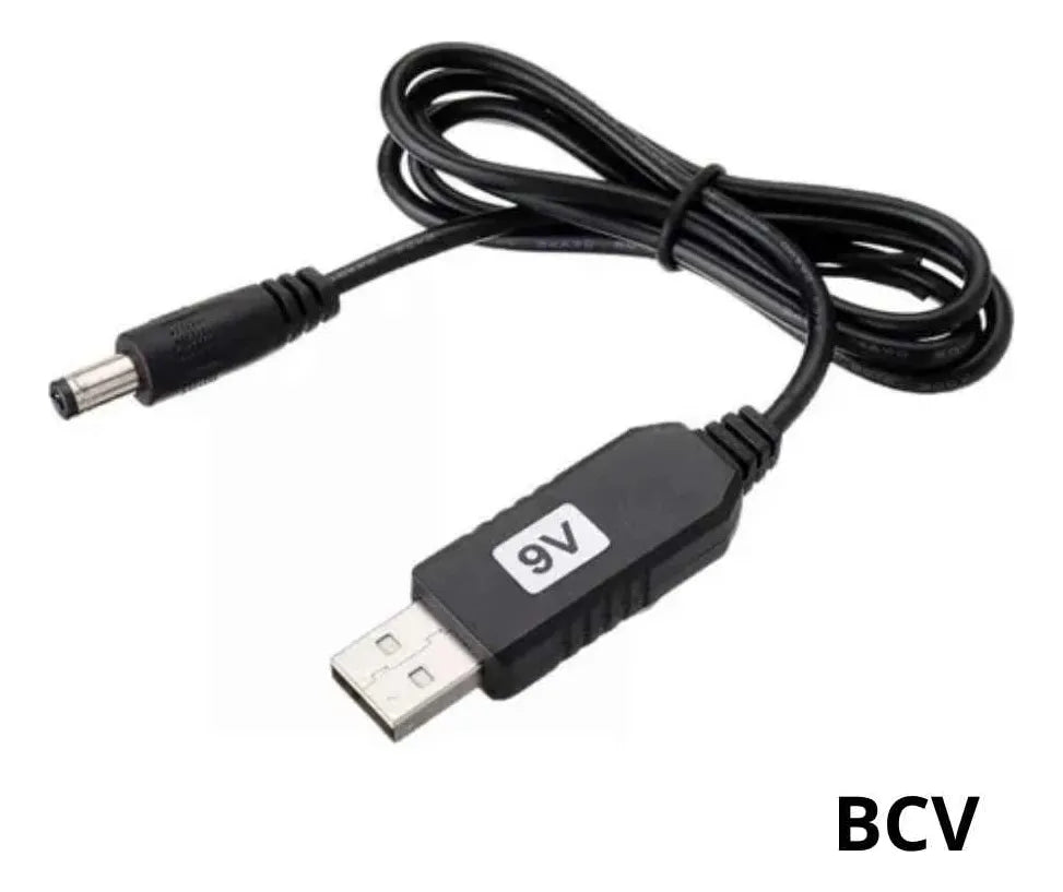 Cable Convertidor De Usb 5v A Dc 9v O 12v Modem O Router