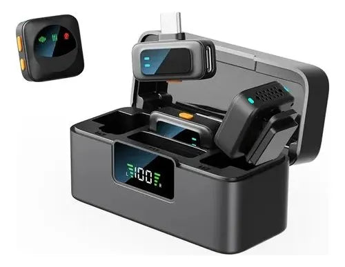 Microfono Inalambrico Recargable Led Tipo C iPhone Imantado