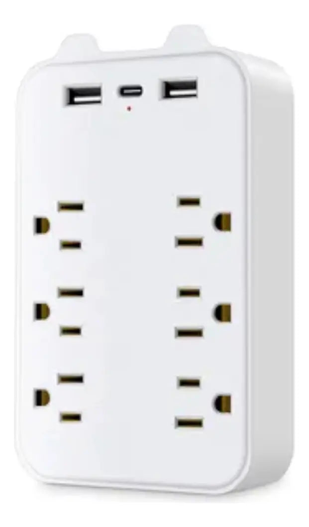 Regleta Electrica 8 Tomas Universal Puerto Usb Puerto C 110v