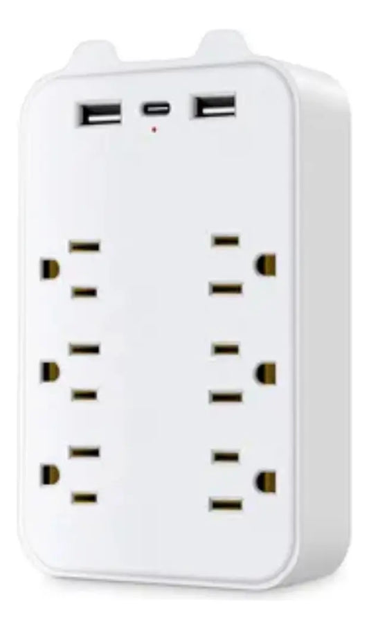 Regleta Electrica 8 Tomas Universal Puerto Usb Puerto C 110v