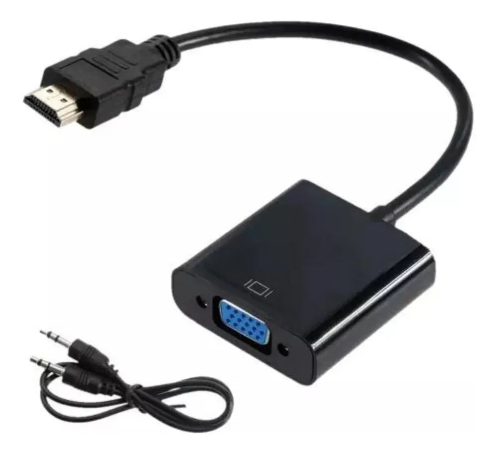 Cable Convertidor Hdmi Macho A Vga Hembra Audio 1080p Hd