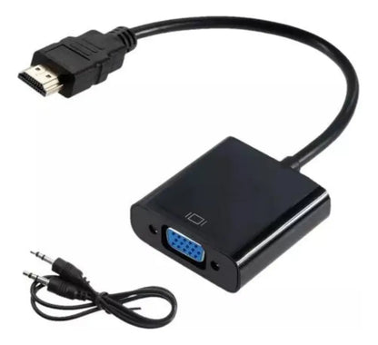 Cable Convertidor Hdmi Macho A Vga Hembra Audio 1080p Hd