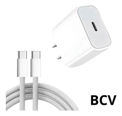 Cargador iPhone 35w Doble Puerto Tipo-c Carga Rápida