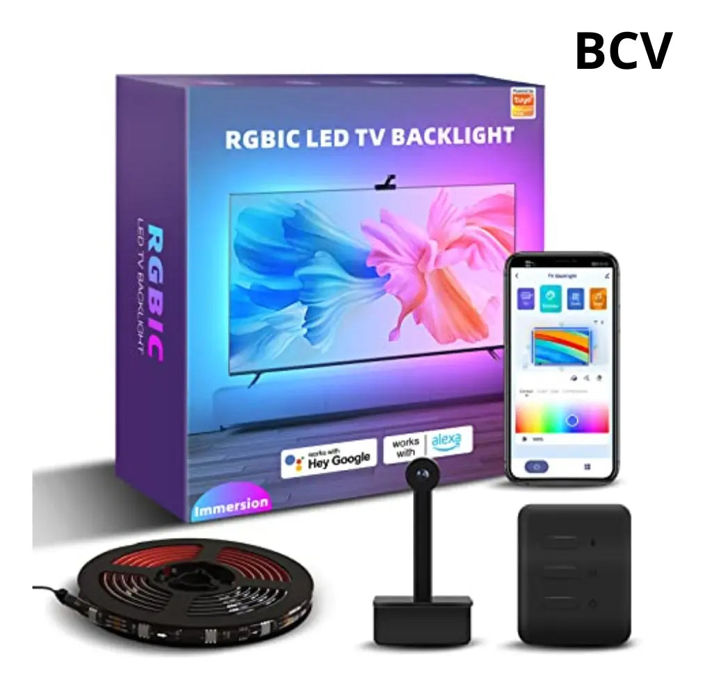 Tira De Luces Led Inteligente Para Tv Rgb Sensor Camara App