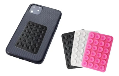 Soporte Celular Chupón Ventosas Doble Teléfono Silicona